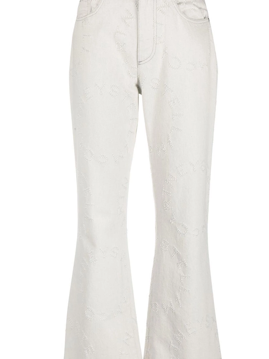 Affordable Stella logo Women flared high-waisted McCartney trousers 0328